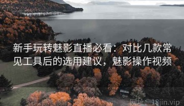 新手玩转魅影直播必看：对比几款常见工具后的选用建议，魅影操作视频
