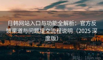日韩网站入口与功能全解析：官方反馈渠道与问题提交流程说明（2025 深度版）