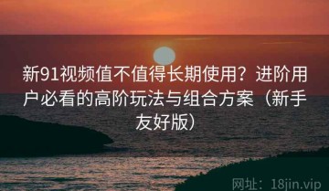 新91视频值不值得长期使用？进阶用户必看的高阶玩法与组合方案（新手友好版）