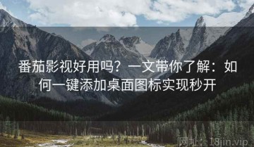 番茄影视好用吗？一文带你了解：如何一键添加桌面图标实现秒开