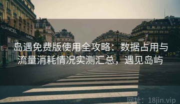 岛遇免费版使用全攻略：数据占用与流量消耗情况实测汇总，遇见岛屿