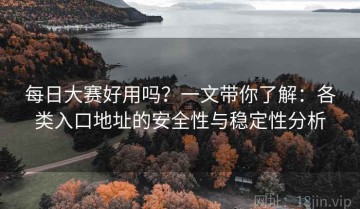 每日大赛好用吗？一文带你了解：各类入口地址的安全性与稳定性分析