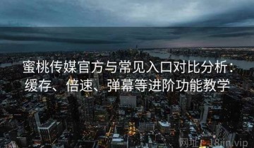 蜜桃传媒官方与常见入口对比分析：缓存、倍速、弹幕等进阶功能教学