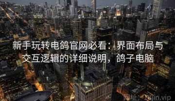 新手玩转电鸽官网必看：界面布局与交互逻辑的详细说明，鸽子电脑