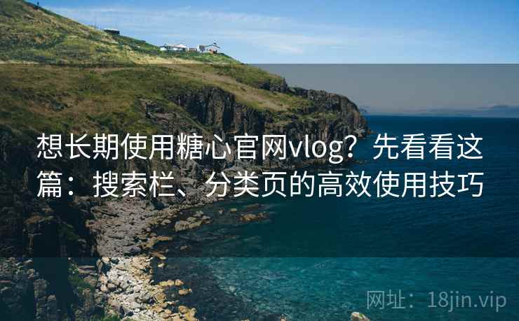 想长期使用糖心官网vlog？先看看这篇：搜索栏、分类页的高效使用技巧