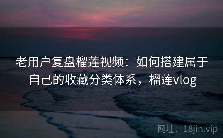 老用户复盘榴莲视频：如何搭建属于自己的收藏分类体系，榴莲vlog
