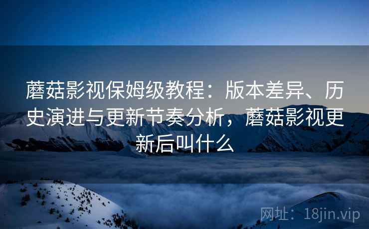 蘑菇影视保姆级教程：版本差异、历史演进与更新节奏分析，蘑菇影视更新后叫什么