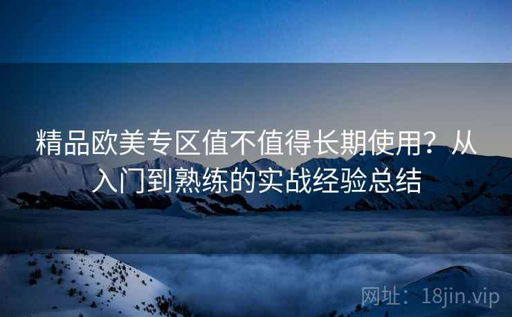 精品欧美专区值不值得长期使用?从入门到熟练的实战经验总结 精品欧美专区值不值得长期使用?从入门到熟练的实战经验总结